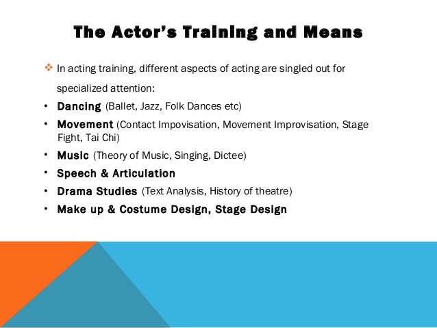 Aspect of acting method acting